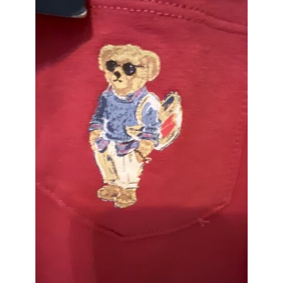 Polo Ralph Lauren Polo Bear Brick Red Pink Tank Top Women's Size XS NWT Trending - Picture 5 of 5